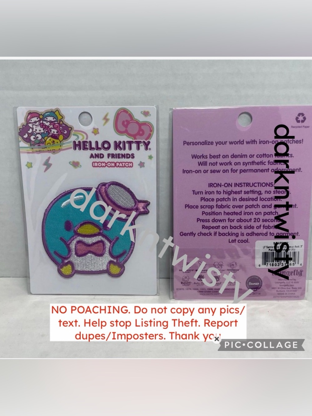 *COULD BE FREE* IRON ON PATCH 5/$40  
Loungefly Sanrio Hello Kitty Tuxedo Sam